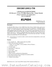 HB52RF1289E2 datasheet pdf Elpida Memory