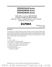 HM5425801B datasheet pdf Elpida Memory