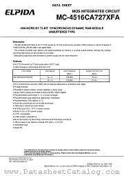 MC-4516CA727XFA-A75 datasheet pdf Elpida Memory
