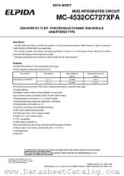 MC-4532CC727XFA-A75 datasheet pdf Elpida Memory
