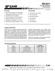XR2211 datasheet pdf Exar