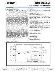 ST16C1550 datasheet pdf Exar