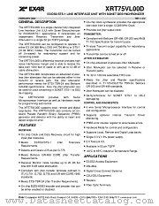 XRT75VL00D datasheet pdf Exar