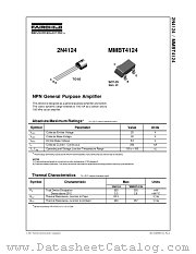 2N4124 datasheet pdf Fairchild Semiconductor