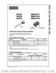2N5457 datasheet pdf Fairchild Semiconductor