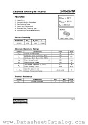 2N7002MTF datasheet pdf Fairchild Semiconductor