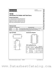 74F283 datasheet pdf Fairchild Semiconductor