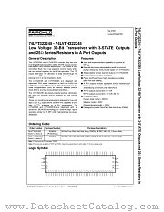 74LVT322245 datasheet pdf Fairchild Semiconductor