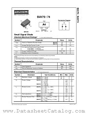 BAV74 datasheet pdf Fairchild Semiconductor