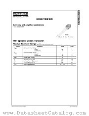 BC307 datasheet pdf Fairchild Semiconductor