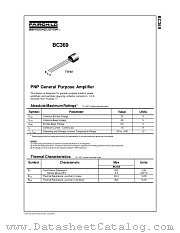 BC369 datasheet pdf Fairchild Semiconductor