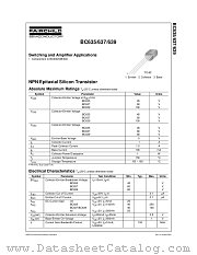 BC639 datasheet pdf Fairchild Semiconductor