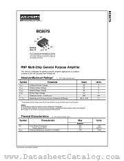 BC857S datasheet pdf Fairchild Semiconductor
