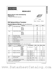 BD240 datasheet pdf Fairchild Semiconductor