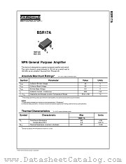 BSR17A datasheet pdf Fairchild Semiconductor