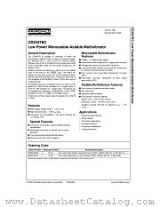 CD4047BC datasheet pdf Fairchild Semiconductor