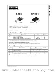 D45C11 datasheet pdf Fairchild Semiconductor