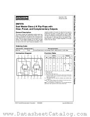DM7476 datasheet pdf Fairchild Semiconductor