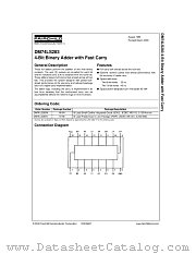 DM74LS283 datasheet pdf Fairchild Semiconductor