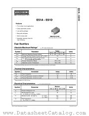 ES1A datasheet pdf Fairchild Semiconductor