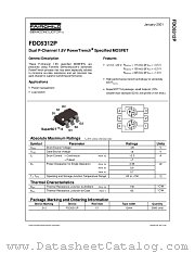 FDC6312P datasheet pdf Fairchild Semiconductor