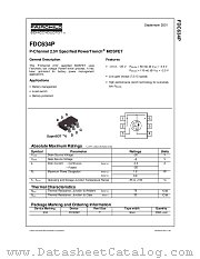 FDC634P datasheet pdf Fairchild Semiconductor