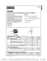 FDD6680 datasheet pdf Fairchild Semiconductor
