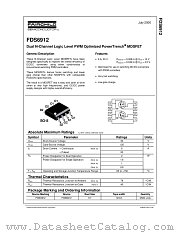 FDS6912 datasheet pdf Fairchild Semiconductor