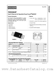 FDW2504P datasheet pdf Fairchild Semiconductor