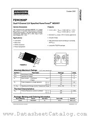 FDW2506P datasheet pdf Fairchild Semiconductor