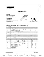 FFAF15U120DN datasheet pdf Fairchild Semiconductor