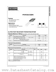 FFAF20U120DN datasheet pdf Fairchild Semiconductor