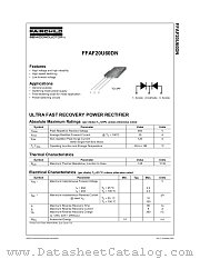 FFAF20U60DN datasheet pdf Fairchild Semiconductor