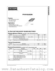 FFAF40U60DN datasheet pdf Fairchild Semiconductor