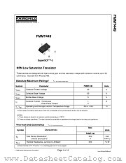 FMMT449 datasheet pdf Fairchild Semiconductor