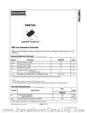 FMMT549 datasheet pdf Fairchild Semiconductor