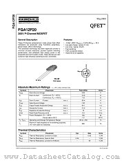 FQA12P20 datasheet pdf Fairchild Semiconductor
