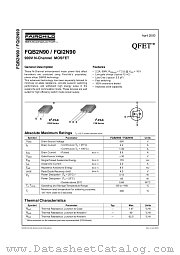 FQB2N90 datasheet pdf Fairchild Semiconductor