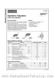FQD16N15 datasheet pdf Fairchild Semiconductor