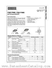 FQD17N08 datasheet pdf Fairchild Semiconductor