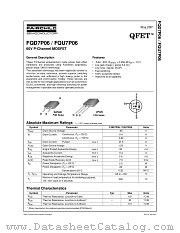 FQD7P06 datasheet pdf Fairchild Semiconductor