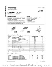 FQI5N90 datasheet pdf Fairchild Semiconductor