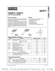 FQI8P10 datasheet pdf Fairchild Semiconductor