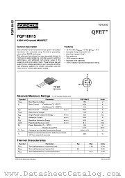 FQP16N15 datasheet pdf Fairchild Semiconductor