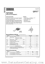 FQP16N25 datasheet pdf Fairchild Semiconductor