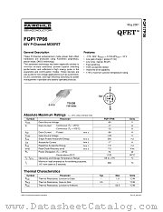 FQP17P06 datasheet pdf Fairchild Semiconductor