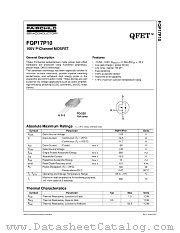 FQP17P10 datasheet pdf Fairchild Semiconductor