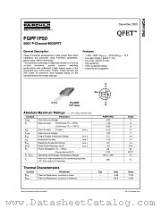 FQPF1P50 datasheet pdf Fairchild Semiconductor