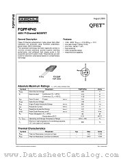 FQPF4P40 datasheet pdf Fairchild Semiconductor