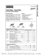 FQU17N08L datasheet pdf Fairchild Semiconductor